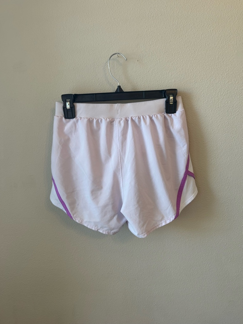 Under Armour White Athletic Shorts with Purple Trim - Picture 6 of 9